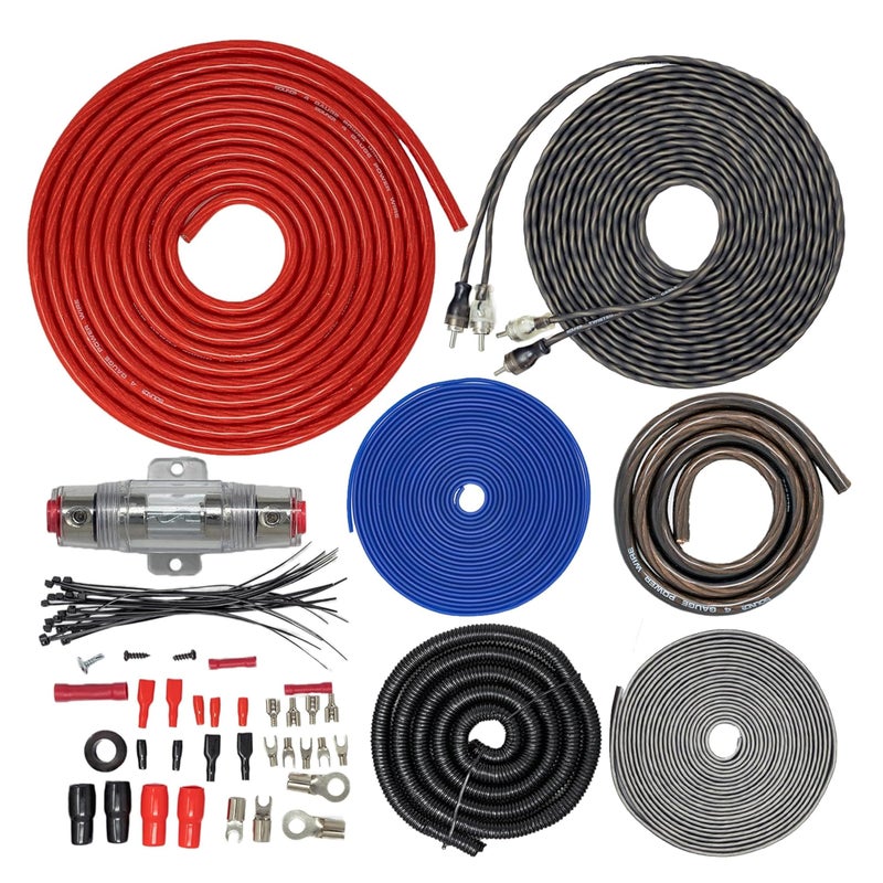 SoundBox 4 Gauge Amp Kit Amplifier Install Wiring & 2.5 Farad Digital Capacitor, 2300W Peak - Image 4